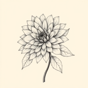 Botanical Chrysanthemum Tattoo
