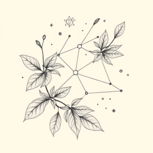 Botanical Constellation Tattoo