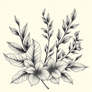 Botanical Cowboy Tattoo