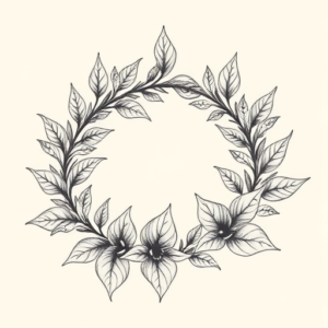 Botanical Crown Tattoo