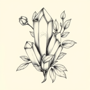 Botanical Crystal Tattoo