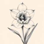 Botanical Daffodil Tattoo