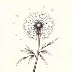 Botanical Dandelion Tattoo