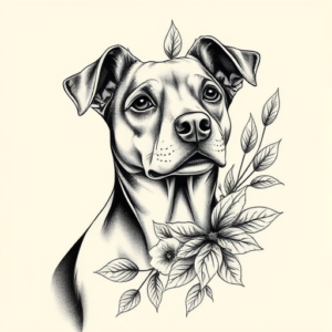 Botanical Dog Tattoo