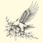 Botanical Eagle Tattoo