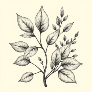 Botanical Earth Tattoo