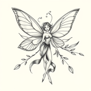 Botanical Fairy Tattoo