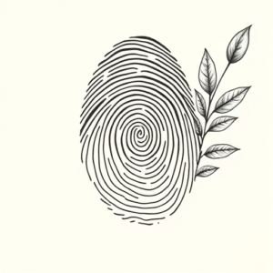 Botanical Fingerprint Tattoo