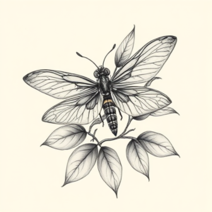 Botanical Firefly Tattoo