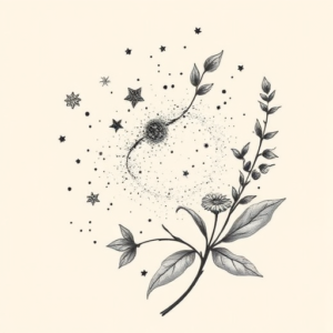 Botanical Galaxy Tattoo