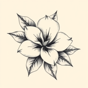 Botanical Gardenia Tattoo
