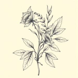 Botanical Gemini Tattoo