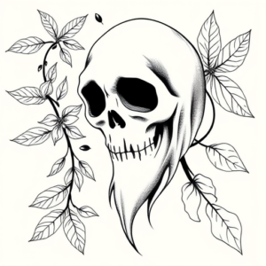 Botanical Ghostface Tattoo