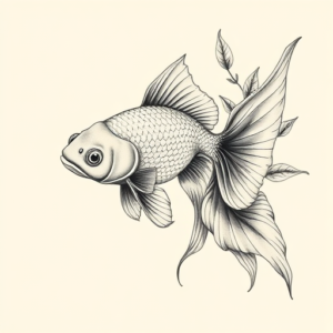 Botanical Goldfish Tattoo