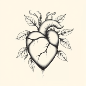 Botanical Heart Tattoo