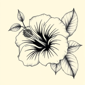 Botanical Hibiscus Tattoo