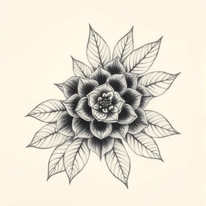 Botanical Honeycomb Tattoo