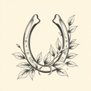 Botanical Horseshoe Tattoo