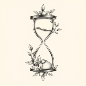 Botanical Hourglass Tattoo