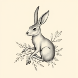 Botanical Jackalope Tattoo