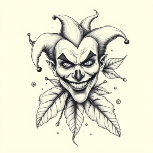 Botanical Joker Tattoo