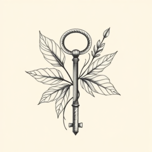 Botanical Key Tattoo
