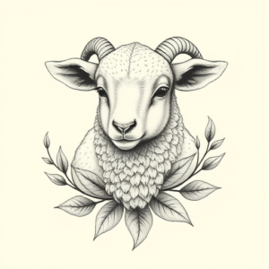 Botanical Lamb Tattoo