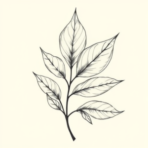 Botanical Leaf Tattoo
