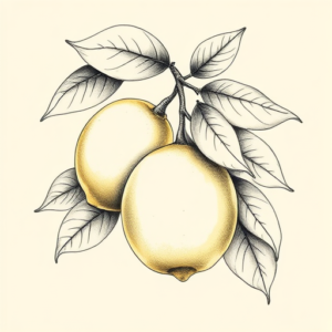 Botanical Lemon Tattoo