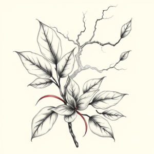 Botanical Lightning Tattoo