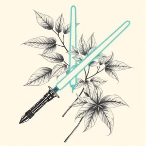 Botanical Lightsaber Tattoo