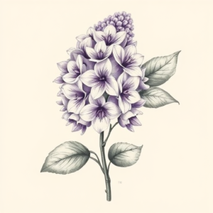 Botanical Lilac Tattoo