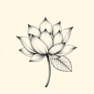 Botanical Lotus Tattoo