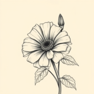 Botanical Marigold Tattoo