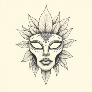 Botanical Mask Tattoo