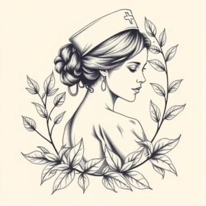 Botanical Nurse Tattoo