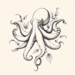 Botanical Octopus Tattoo