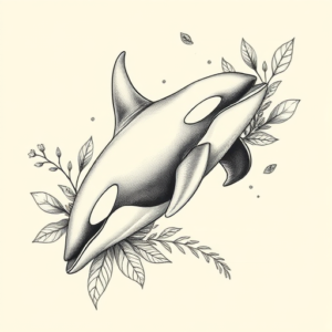 Botanical Orca Tattoo