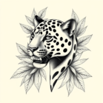 Botanical Panther Tattoo