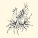 Botanical Phoenix Tattoo