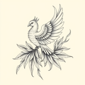 Botanical Phoenix Tattoo