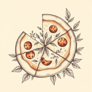 Botanical Pizza Tattoo