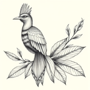 Botanical Quetzal Tattoo