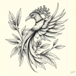 Botanical Quetzalcoatl Tattoo