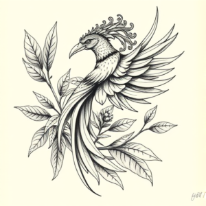 Botanical Quetzalcoatl Tattoo