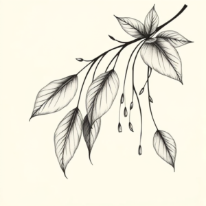 Botanical Rain Tattoo