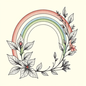 Botanical Rainbow Tattoo