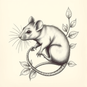 Botanical Rat Tattoo