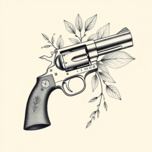 Botanical Revolver Tattoo