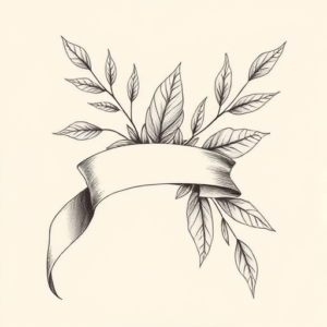 Botanical Ribbon Tattoo